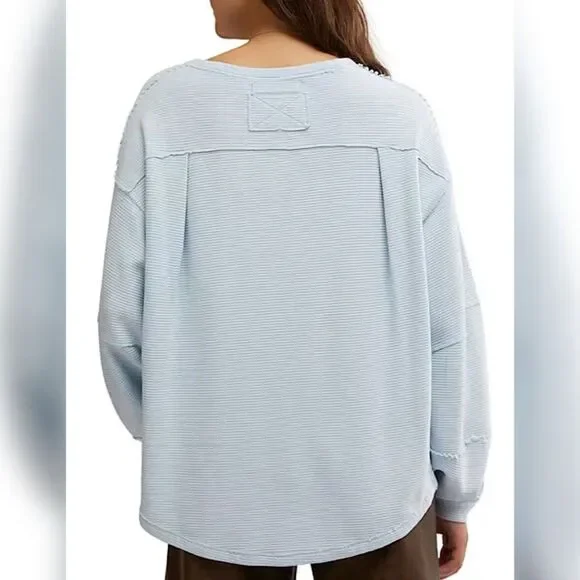 Free People We The Free Total Eclipse Tee - Ice Water, Medium (M) - Picture 2 of 7